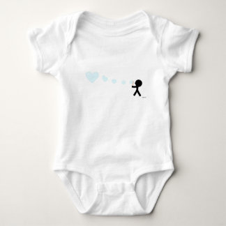 Body bébé mignon soufflant des bulles d'amour