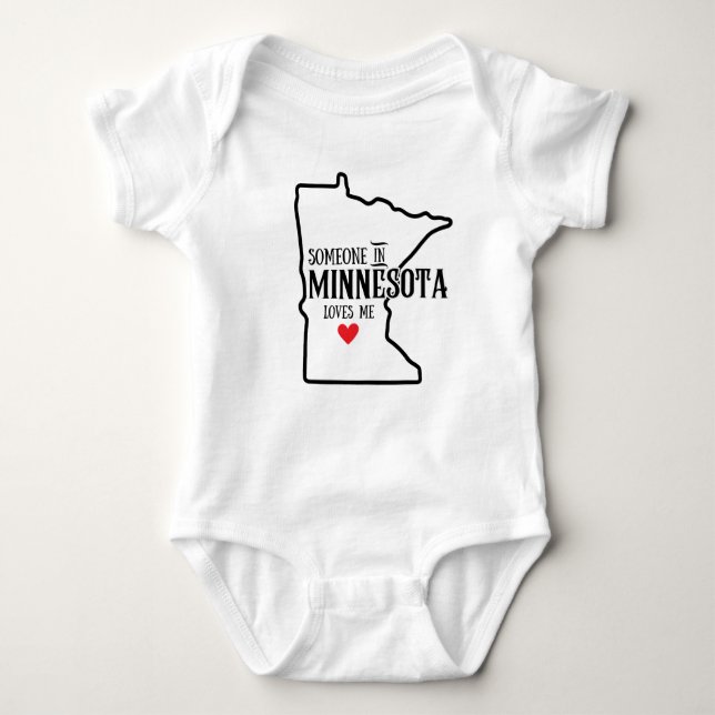 Body Bébé Minnesota, quelqu'un au Minnesota m'aime (Devant)