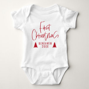 Body bébé moderne élégant premier noël