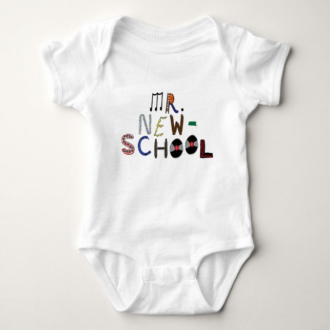 Body Bébé Monsieur New-School Font Jersey Bodysuit (Devant)