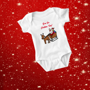 Body Bébé "Né le jour de Noël" Bodysuit Père Noël Sled