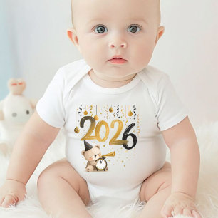 Body bébé Nouvel An 2026 Design Ourson Mignon
