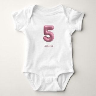 Body bébé numéro 3D rose 5 - 5 mois