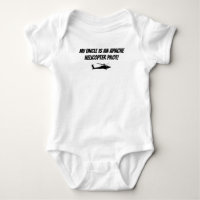 Bébé Oncle Apache Hélicoptère militaire Bébé Bodys