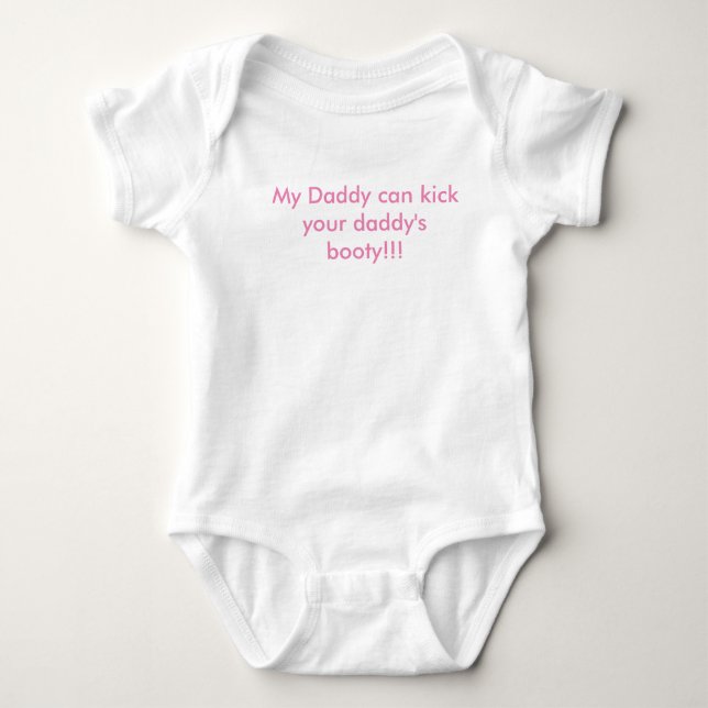 Body Bébé Onsie - mon papa peut donner un coup de pied (Devant)