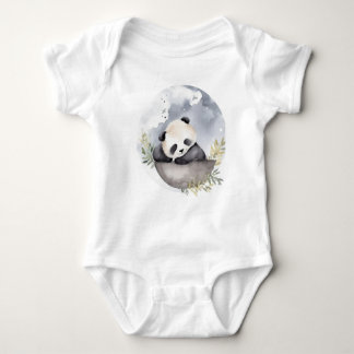 Body Bébé Panda Ours à l'aquarelle endormi