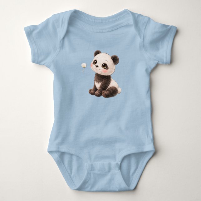 Body bébé panda – Ours noir et blanc adorable 🐼 (Devant)