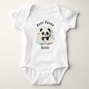 Body Bébé Panda Plié Origami Mignon