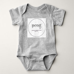 Body bébé "PCOG" avec écriture et cœur