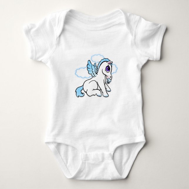 Body Bébé Pegasus avec binky - bleu (Devant)