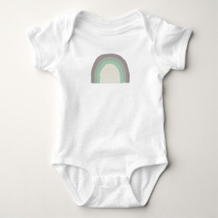 Body bébé peint ombré arc-en-ciel vert