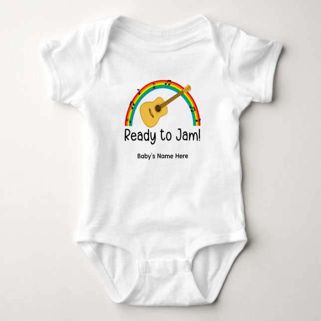 Body bébé personnalisé Guitare Prête à Jammer (Devant)