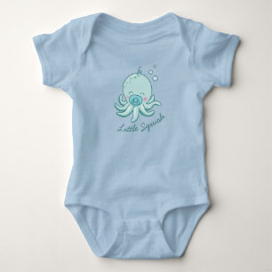 Body Bébé Pieuvre Mignon Shower Kawaii Garçon Bleu