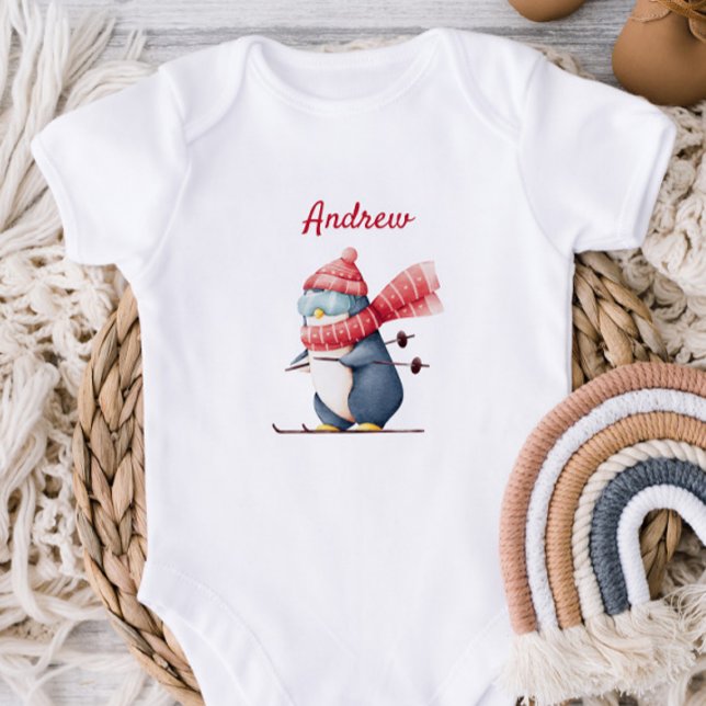 Body bébé pingouin de ski fantaisiste (Créateur téléchargé)
