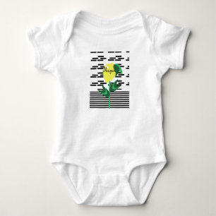 Body Bébé plante de citron rayures été