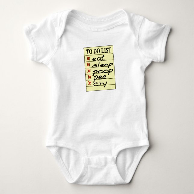 Body Bébé pour faire la liste (Devant)