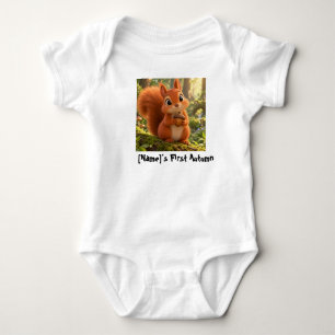 Body bébé pour le premier automne d'un adorable éc