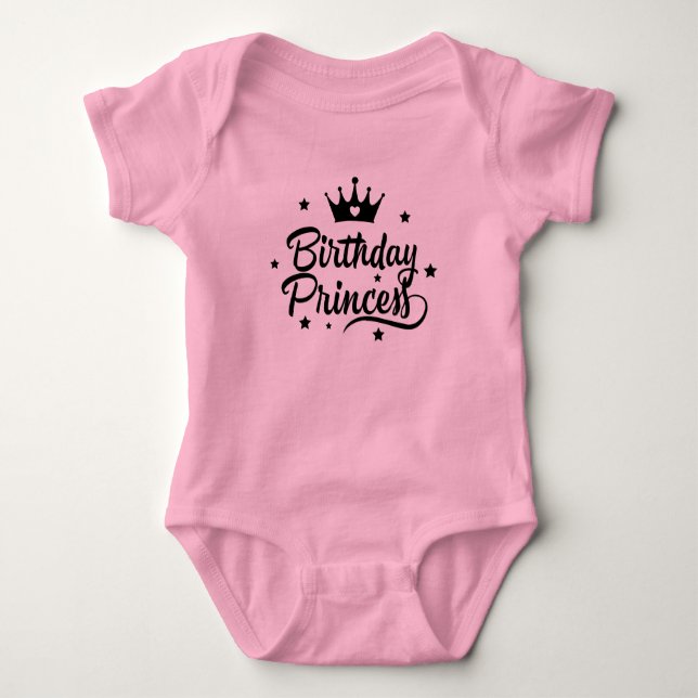 Body bébé princesse d'anniversaire (Devant)