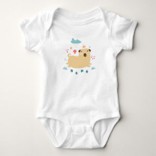 Body bébé Puggy heureux