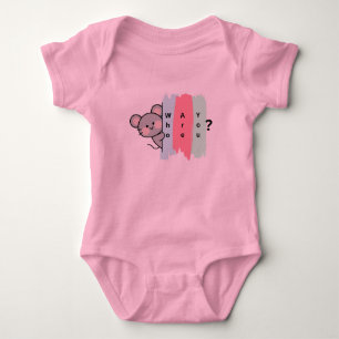 Body bébé "Qui êtes-vous?" Souris mignonne