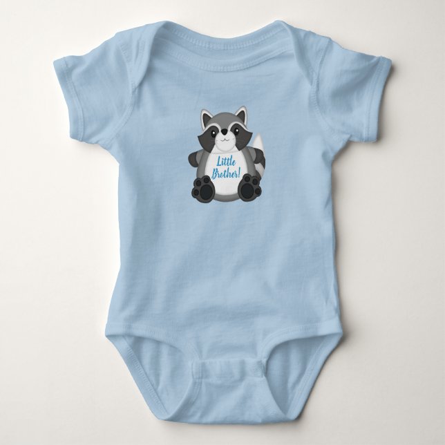 Body Bébé Raton Laveur Shower Bleu (Devant)