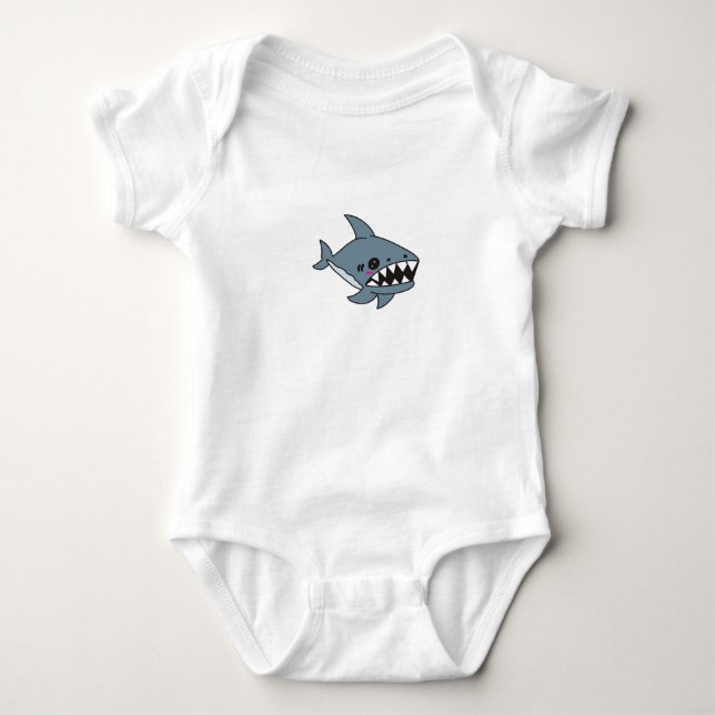 Body Bébé Requin Grande Gueule Top (Devant)