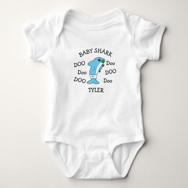Body Bébé Requin Personnalisé Baby's (Devant)