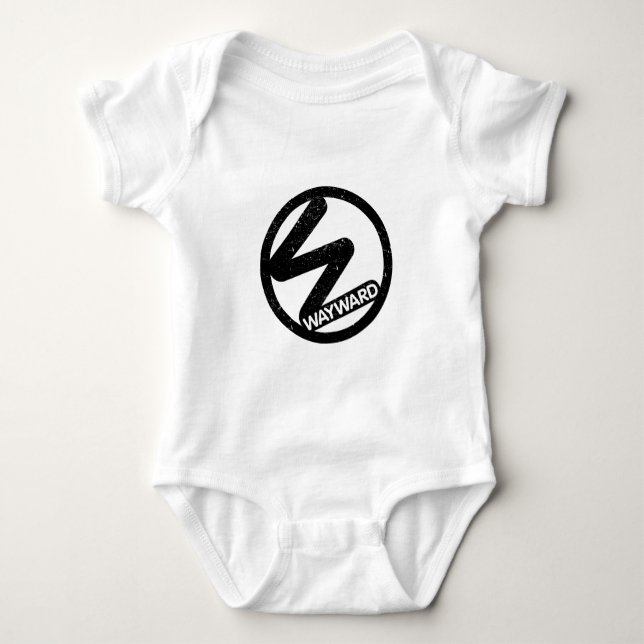 Body Bébé Romper Black Wayward Logo (Devant)