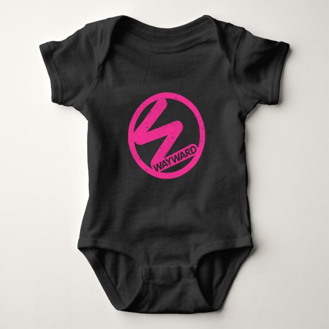 Body Bébé Romper rose Wayward Logo (Devant)