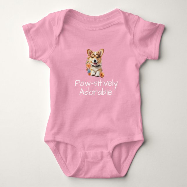 Body bébé rose Corgi (Devant)