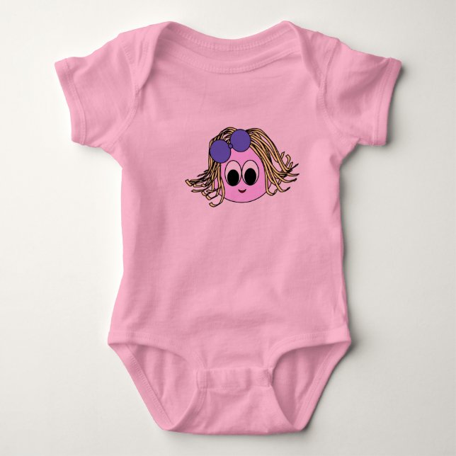 Body bébé rose poulpe pour été frais (Devant)