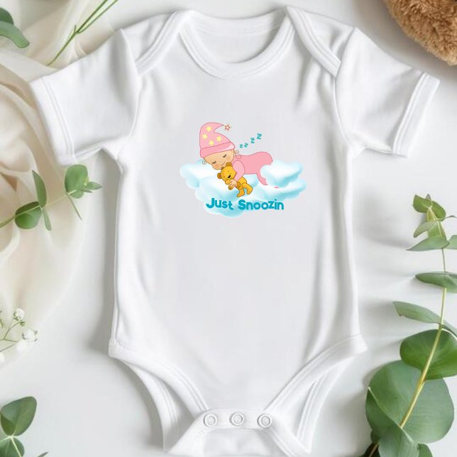 Body Bébé rose qui somnole dans les nuages (Créateur téléchargé)