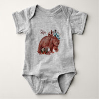 Bébé shower affiche rouge et bleu avec des animaux