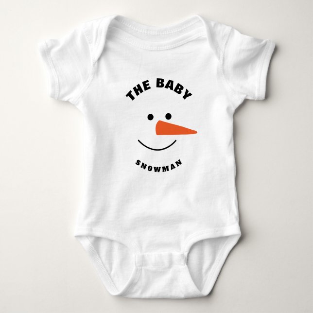 Body Bébé Snowman visage Squad correspondant costume de (Devant)