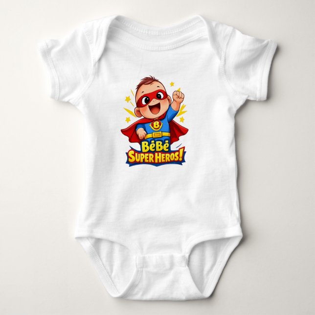 Body Bébé Super Héros Cute Baby Superhero Illustration (Devant)