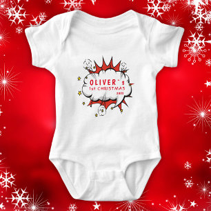 Body Bébé Super Héros Sa Première BD de Noël 