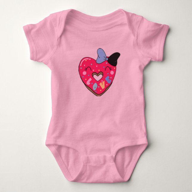 Body bébé Sweetest Gift Ribbon Heart (Devant)