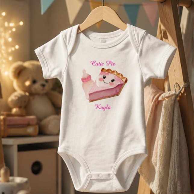 Body bébé Tarte Rose & Biberon  (Créateur téléchargé)