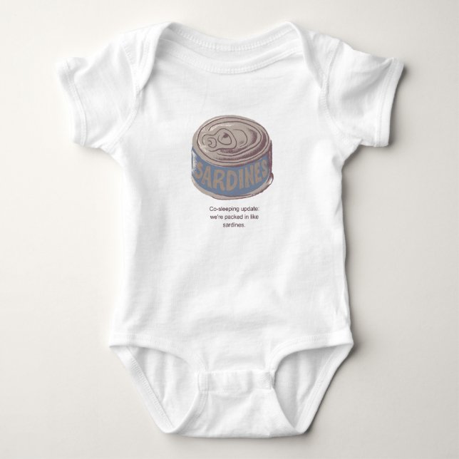 Body bébé une pièce Sardines Mignonnes (Devant)
