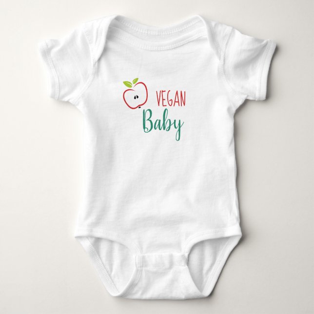 Body Bébé Végan Mignon Pomme (Devant)