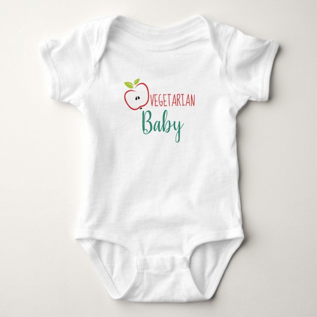 Body Bébé végétarien design moderne (Devant)