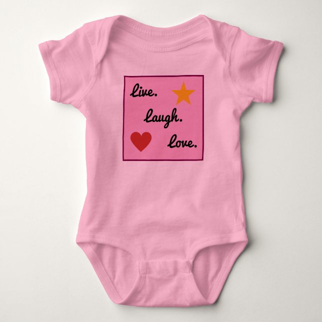 Body Bébé Vive Rire Amour Onesie (Devant)