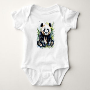Body Belle aquarelle mignonne Ours Panda Croustillant