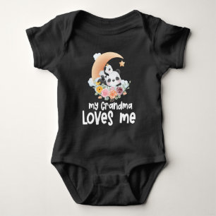 Body Belle Fleur Lune + Cadeau Panda pour Petit-Enfant