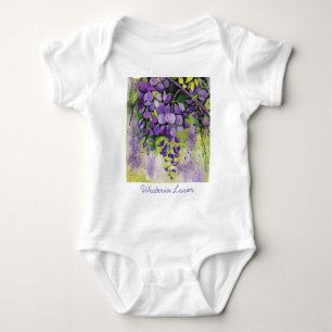 Body Belles Fleurs De Wisteria En Aquarelle