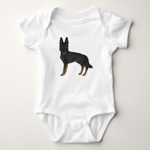 Body Berger Allemand bicolore noir Chien marron et noir
