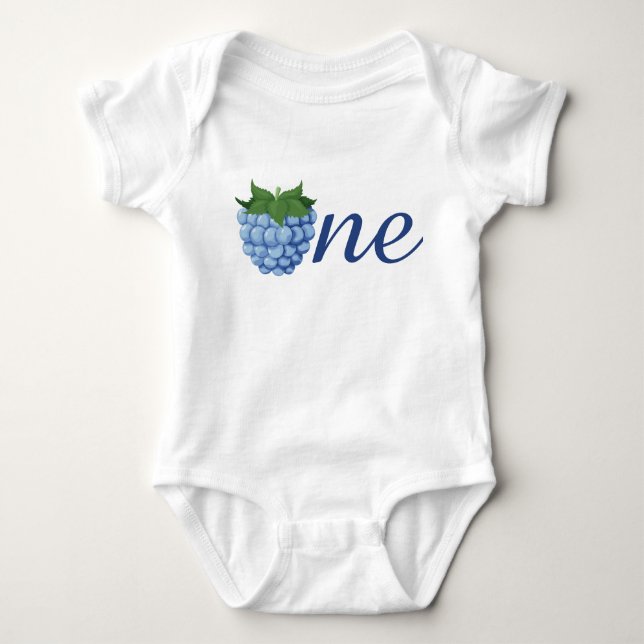 Body Berry One Blue rapsberry Boy Anniversaire (Devant)