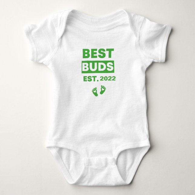 Body Best Buds Est. Bébés Personnalisés Est. 20xx Bébé (Devant)
