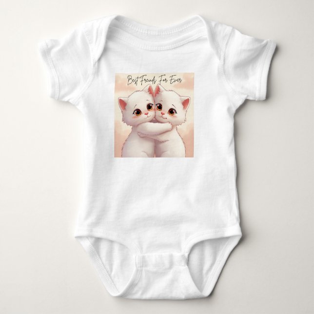 Body Best Friends Forever Baby Bodysuit - Two Cute Hugg (Devant)