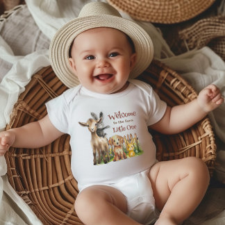 Body Bienvenue Bébé Animaux de ferme
